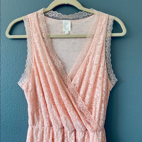 Anthro E by Eloise Lace Chemise Dress Pink SZ S - Picture 6 of 8